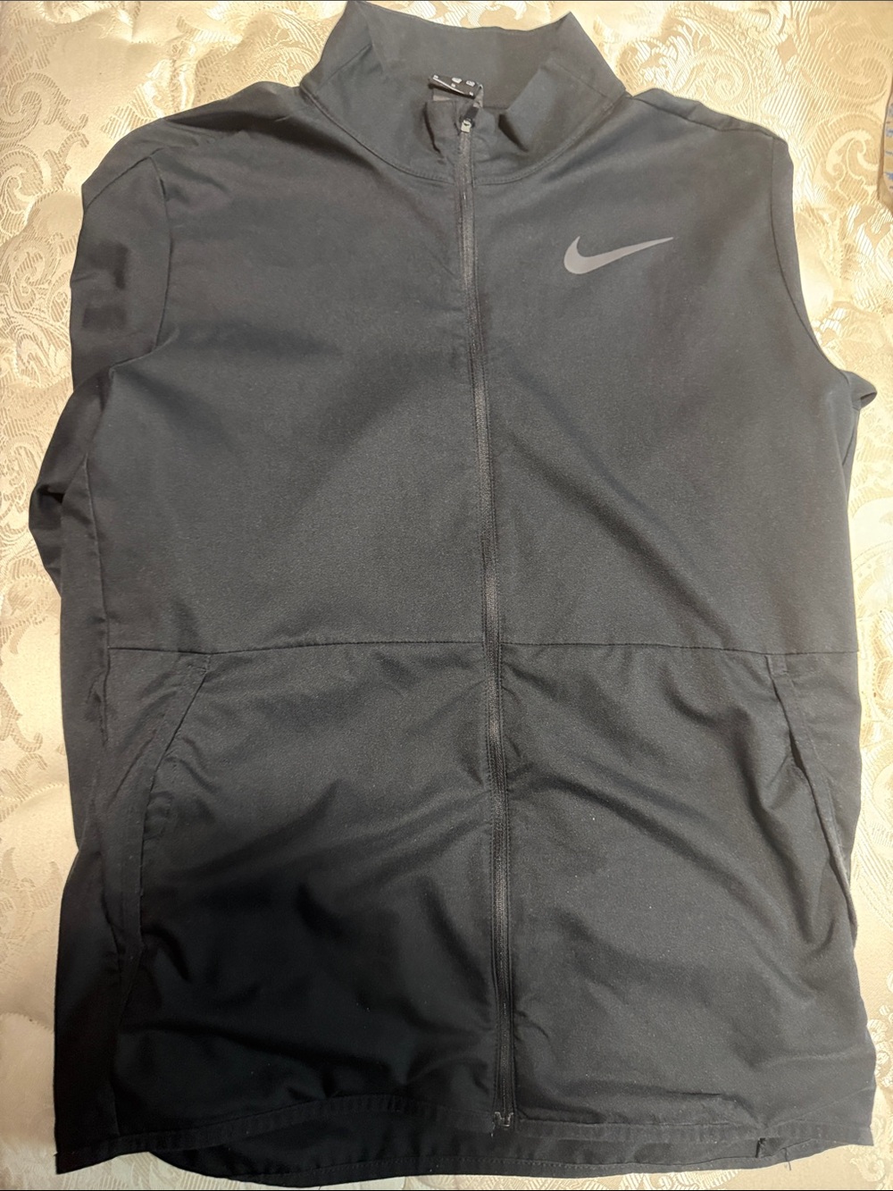 Nike Black Full-Zip Performance Jacket with Reflective Swoosh